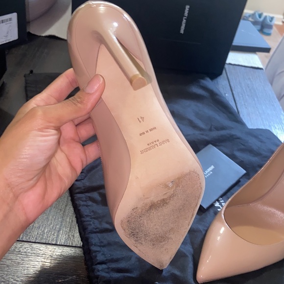 Saint Laurent ANJA PUMPS IN PATENT LEATHER size 41 w/ Box - Picture 7 of 10